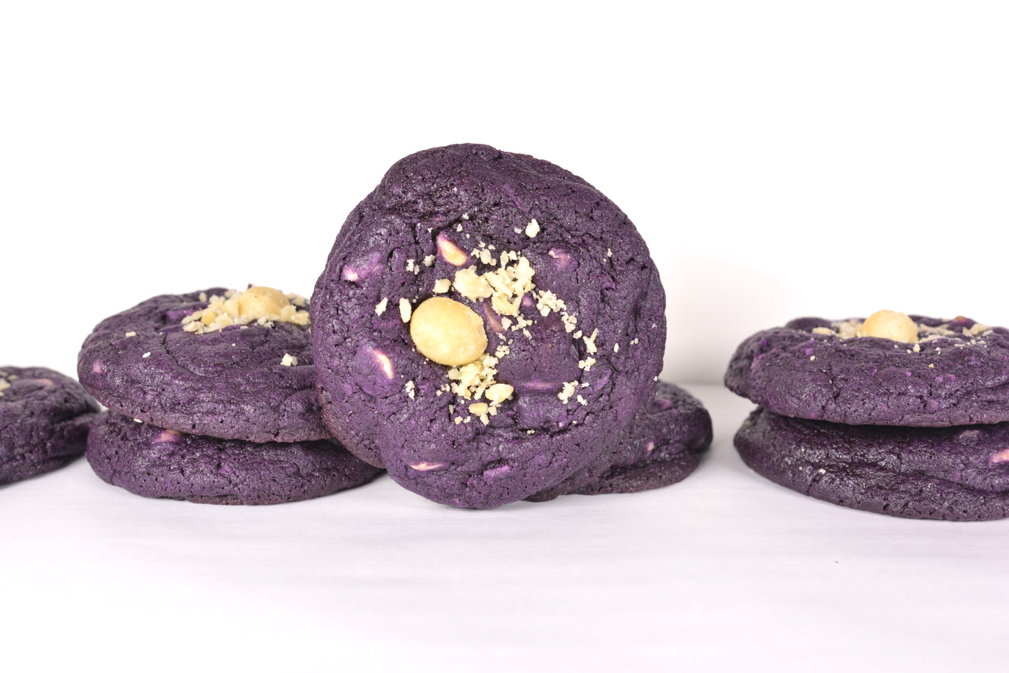 Filipino Ube Macadamia Nut Cookies