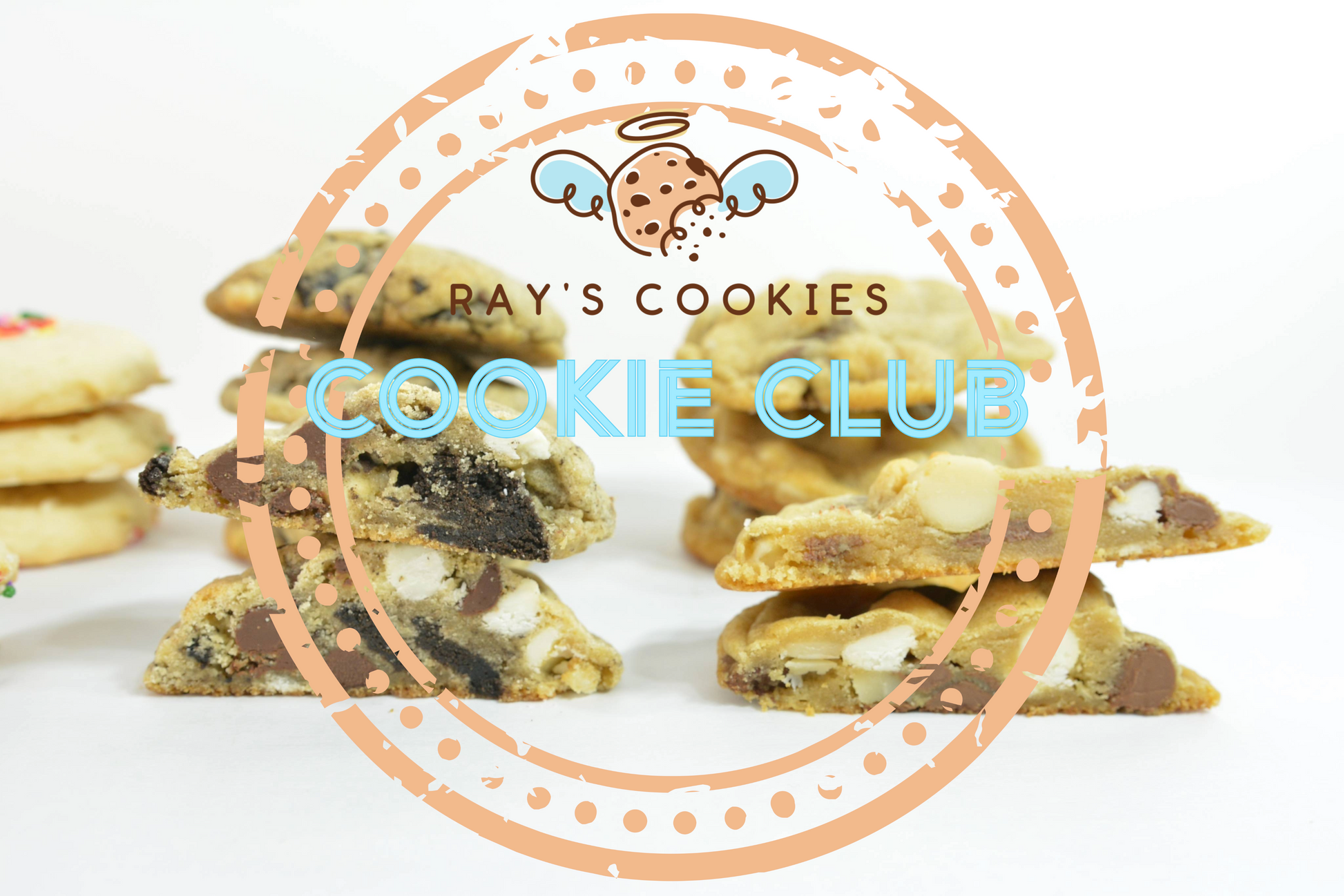 RAY'S COOKIES Club Subscription. Receive two packages of 5 cookies each month or at the frequency of your choice. Take the hassle out of ordering and simply wait for your delicious cookies to arrive.
